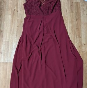 After 6 bridesmaids burgundy dress size 20